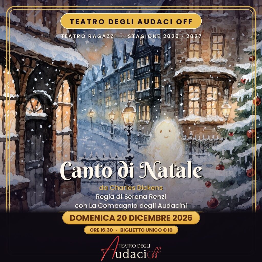 Locandina Canto di Natale — Teatro degli Audaci Off, domenica 20 dicembre 2026