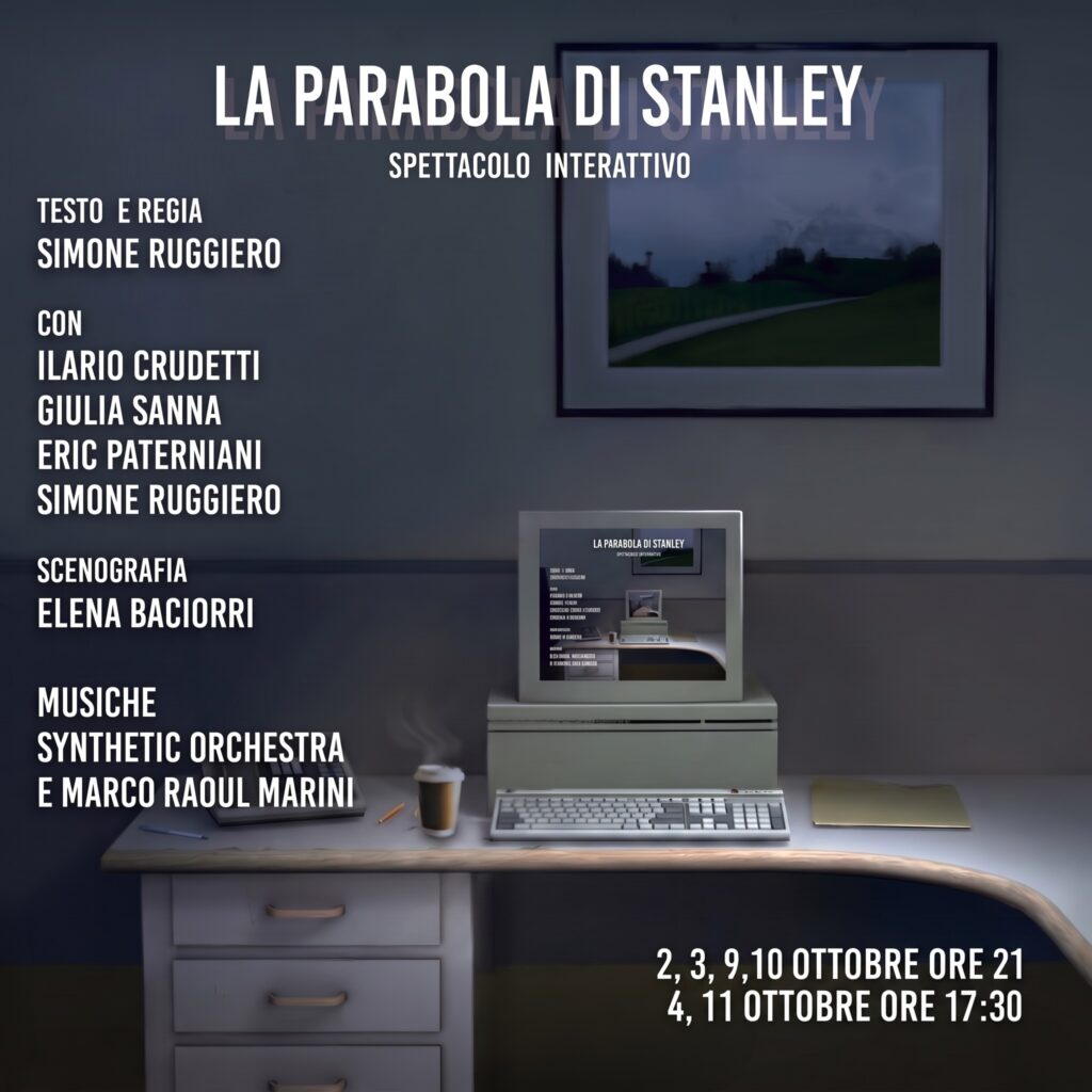 Locandina La parabola di Stanley, Teatro degli Audaci Off, ottobre 2026